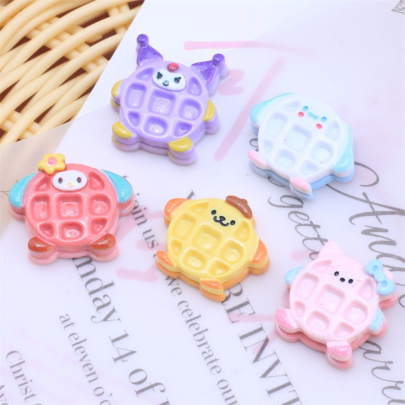 Charm Trang Trí Bánh Sanrio Dễ Thương Phủ Bóng | Charm Slime Deco điện Thoại Kẹp Tóc DIY