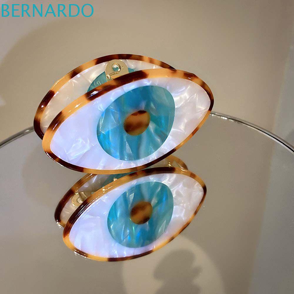 Kẹp Tóc Càng Cua Hình Oval Đính Đá Mắt Xanh Dương Phong Cách Hàn Quốc Cho Nữ