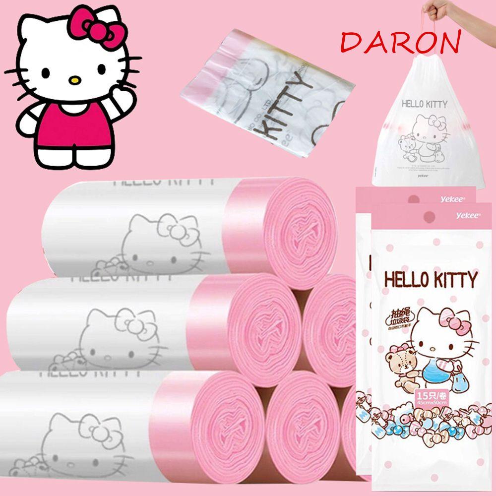 Túi Đựng Rác Bằng Nhựa Họa Tiết Mèo Kitty Dễ Thương Tiện Dụng Cho Nhà Bếp