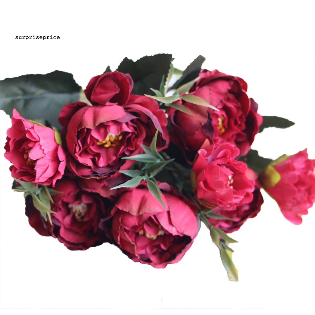 1 Bó 8 Bông Hoa Giả Sống Động Như Thật Dùng Trang Trí Phòng Ngủ / SPA