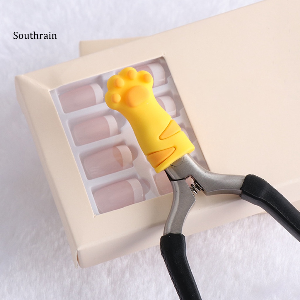 Kẹp Gắp Bằng Silicon Hình Mèo Bảo Vệ Tay Chống Đau Khi Làm Móng Tại Nhà