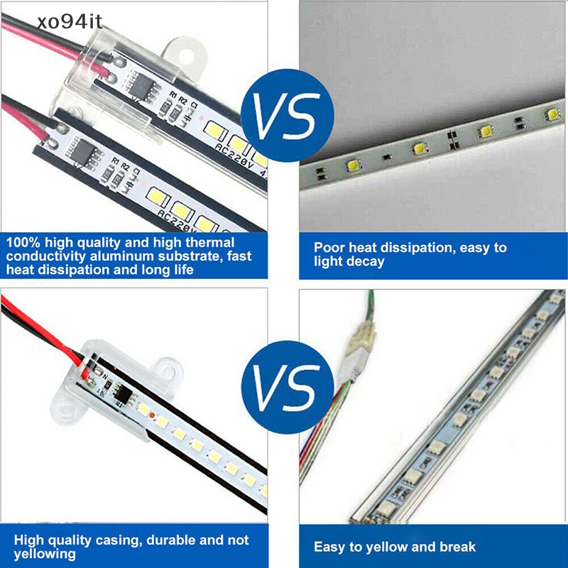Thanh Đèn LED 72 Bóng 2835 30cm 40cm Xt AC220V Tiết Kiệm Điện