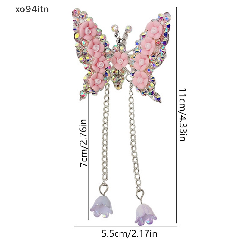 Kẹp Tóc Hình Cánh Bướm Phối Tua Rua Dễ Thương Cho Bé Gái