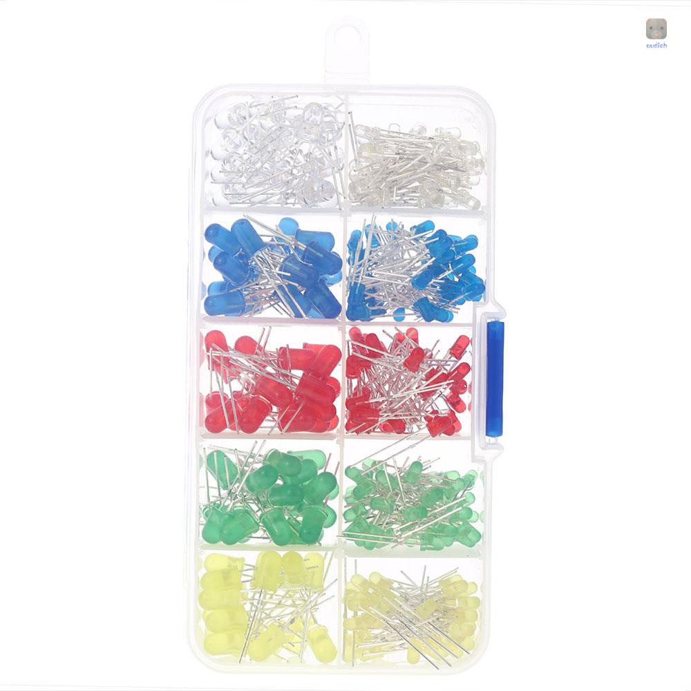 Set 300 Đi Ốt Đèn LED 3mm 5mm 2-pin Với 5 Màu Sắc Khác Nhau