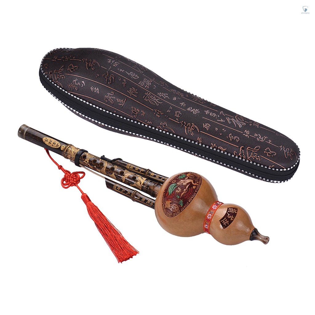 Nhạc Cụ Sáo Hulusi Bầu Hồ Lô Màu Đen Handmade Trung Hoa (laptvn) Kèm Hộp Đựng Cho Người Mới Bắt Đầu