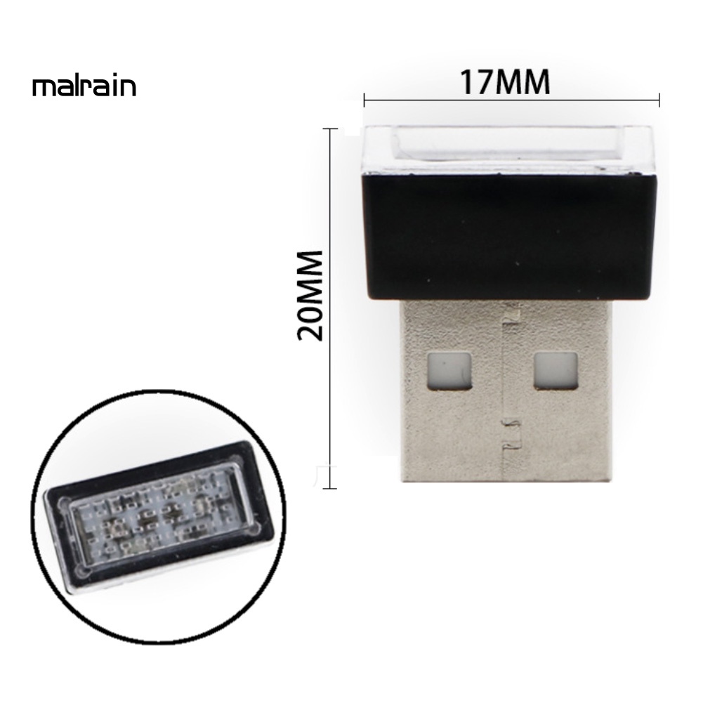 Đèn LED USB Mini Tự Động Trang Trí Nội Thất Xe Hơi