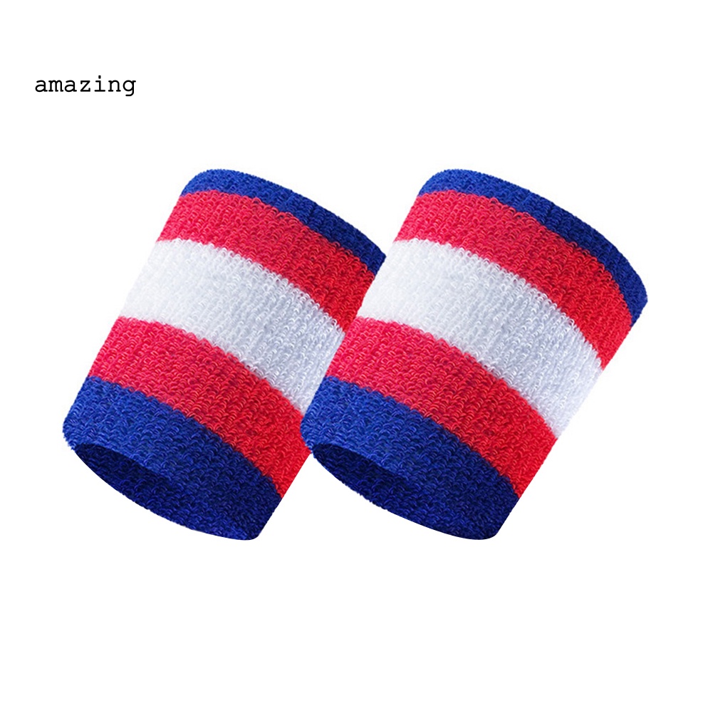 1 Cặp Băng Đeo Cổ Tay Hỗ Trợ Cổ Tay Họa Tiết Kẻ Sọc Dùng Khi Chơi Thể Thao