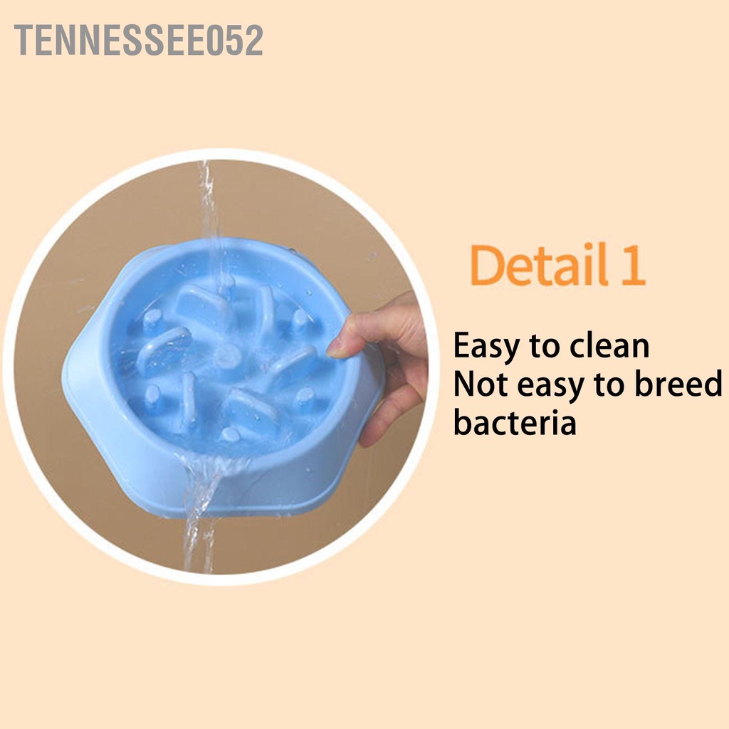 Tennessee052 Bát Thức Ăn Chậm Cho Chó Đầy Hơi Ngăn Chặn Nghẹt Thở Có Thể Giặt Xếp Hình Nhỏ Vừa