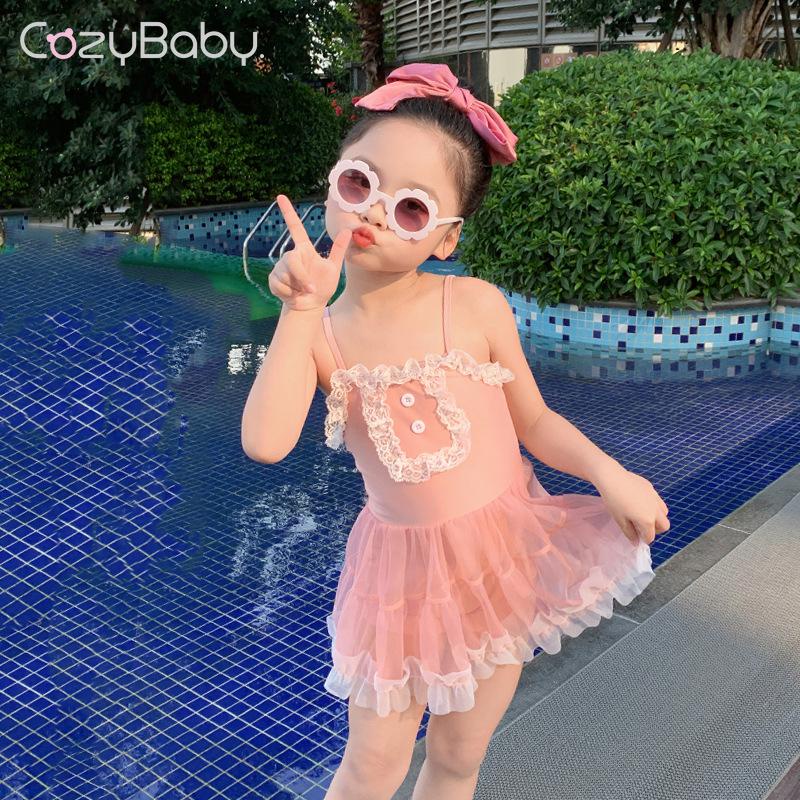 Đồ Bơi Một Mảnh Bằng Polyester Thời Trang Mùa Xuân Cho Bé Gái