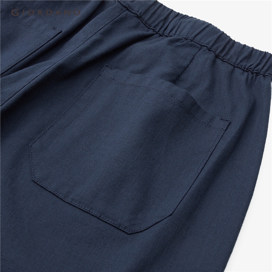 Quần tencel GIORDANO 05413063 dài đến mắt cá eo thun cho nữ