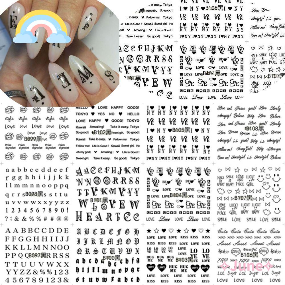 [Hàng mới về] Set 12 tờ miếng dán trang trí móng nghệ thuật phong cách xinh xắn