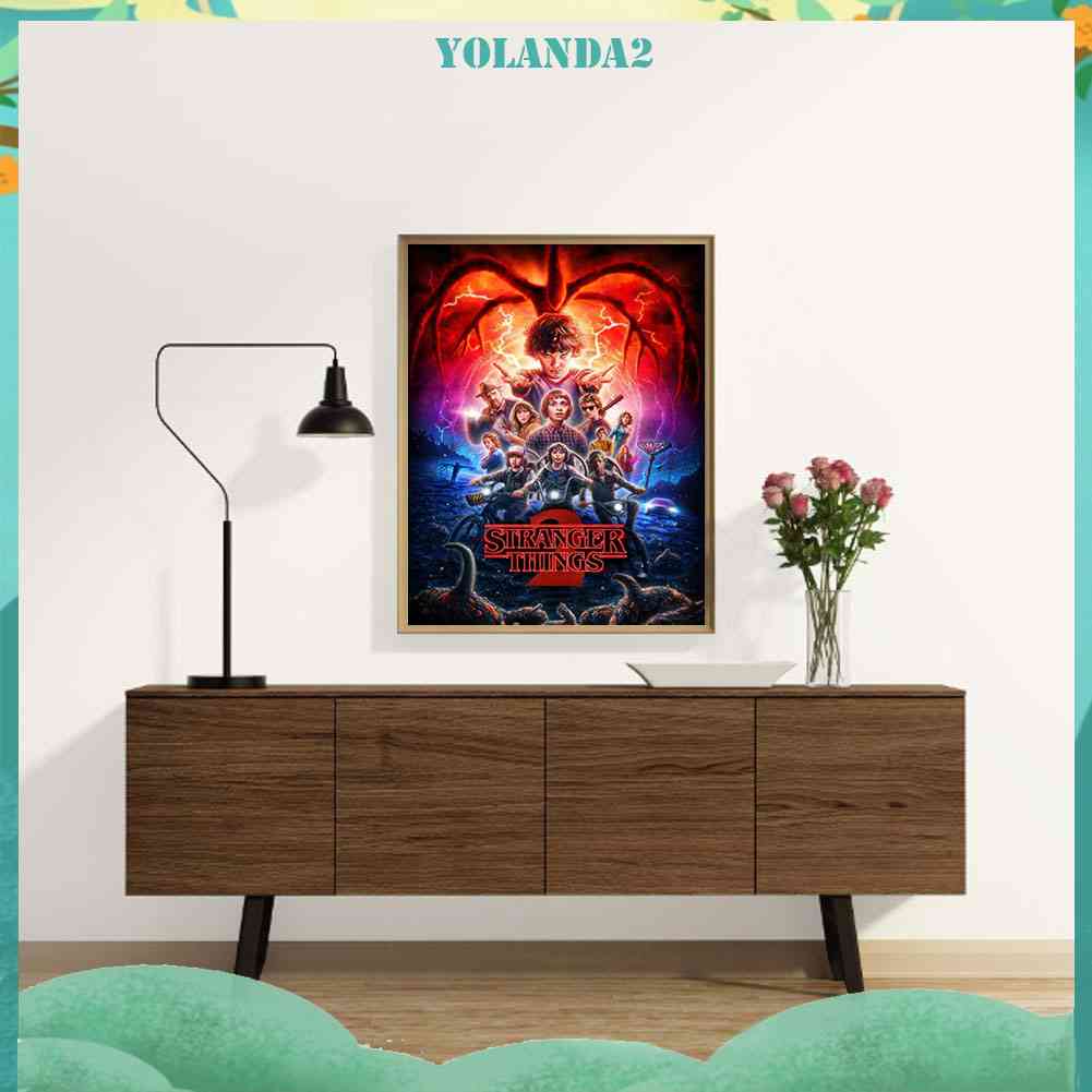 Bộ Tranh Đính Đá Tự Làm Toàn Diện Họa Tiết Stranger Things