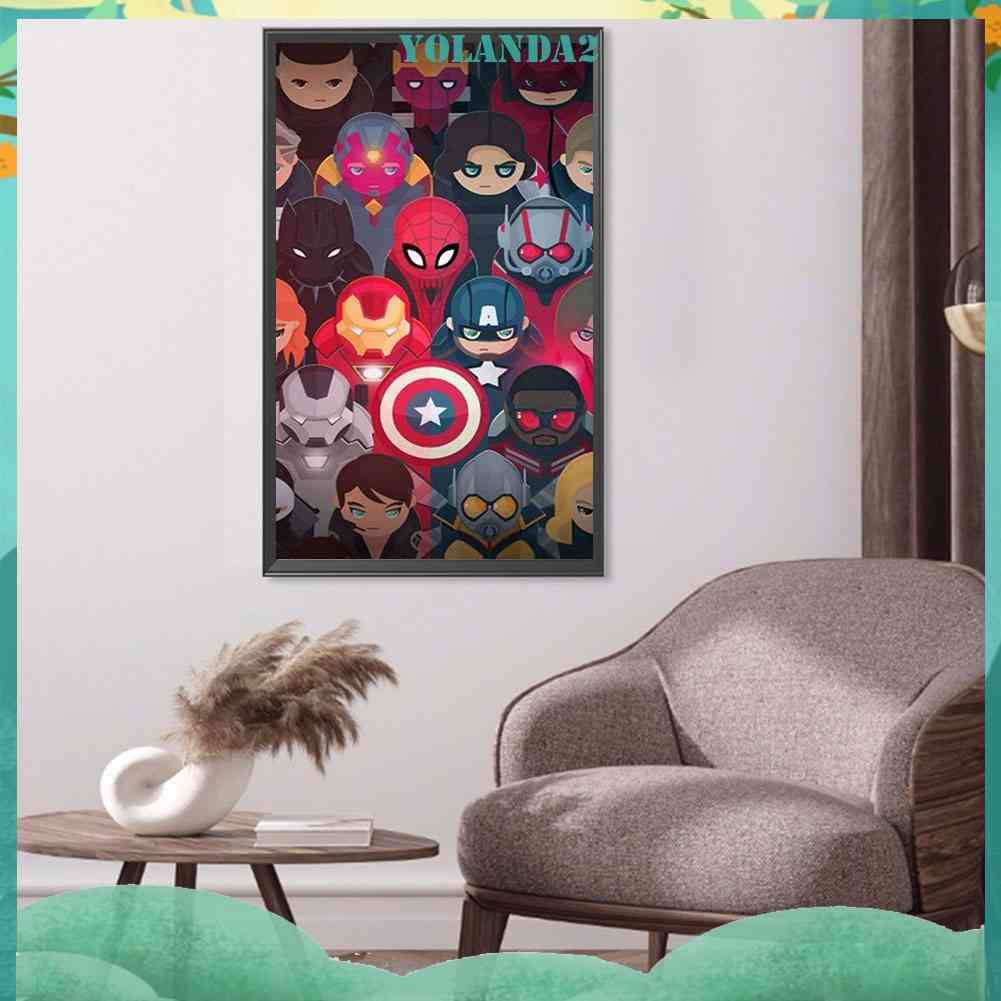 Bộ Tranh Đính Đá 5D Họa Tiết Hoạt Hình Dễ Thương Độc Đáo DIY Dùng Trang Trí Nhà Cửa