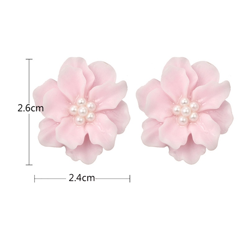 Khuyên Tai Hình Hoa Đính Ngọc Trai Nhân Tạo Thanh Lịch Cho Nữ