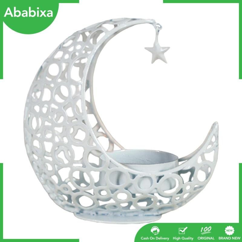 [Ababixa] Giá Đỡ Đèn Cầy Bằng Kim Loại Hình Ngôi Sao Mặt Trăng Eid Mubarak Trang Trí Cho Khách Sạn Ramadan