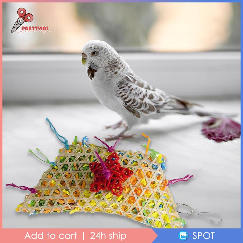 [Prettyia1] Đồ Chơi Gặm Nhiều Màu Sắc Dành Cho Chim Vẹt