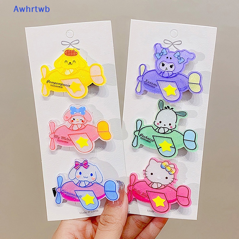 Kẹp Tóc Hình Vương Miện Phát Sáng Trong Bóng Lông Kuromi Cinnamoroll Mymelody Pom Pom Purin Dễ Thương Mới