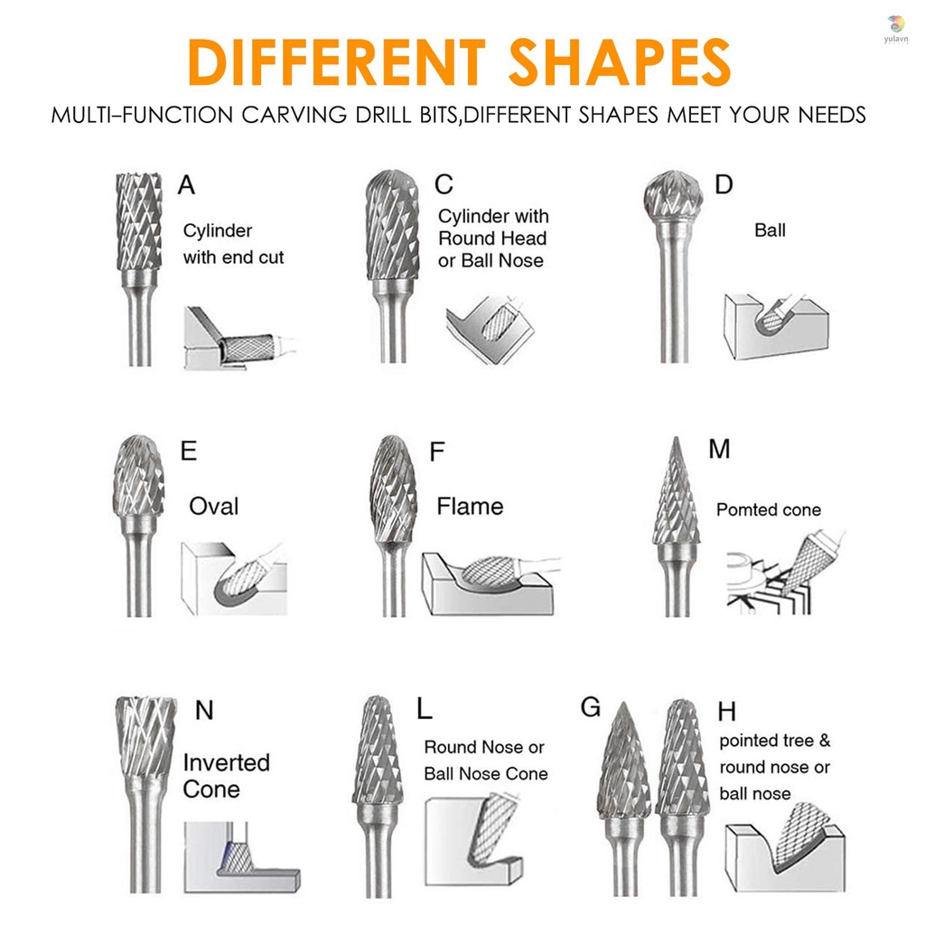 Bộ 20 Mũi Khoan Xoay 1 / 8in 1 / 4in Và 1 / 8in Bằng Thép Vonfram Dùng Làm Gỗ