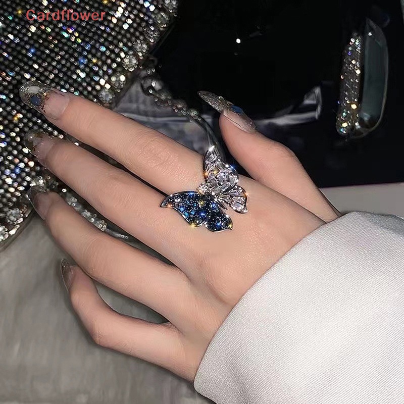 Nhẫn Hình Bướm Bằng Kim Loại Phong Cách Gothic Thời Trang Cho Nữ