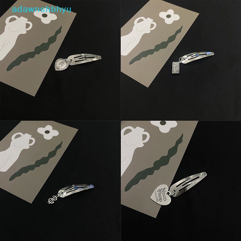 1 Kẹp Tóc Kim Loại Màu Bạc Hình Trái Tim Thời Trang Cho Nữ