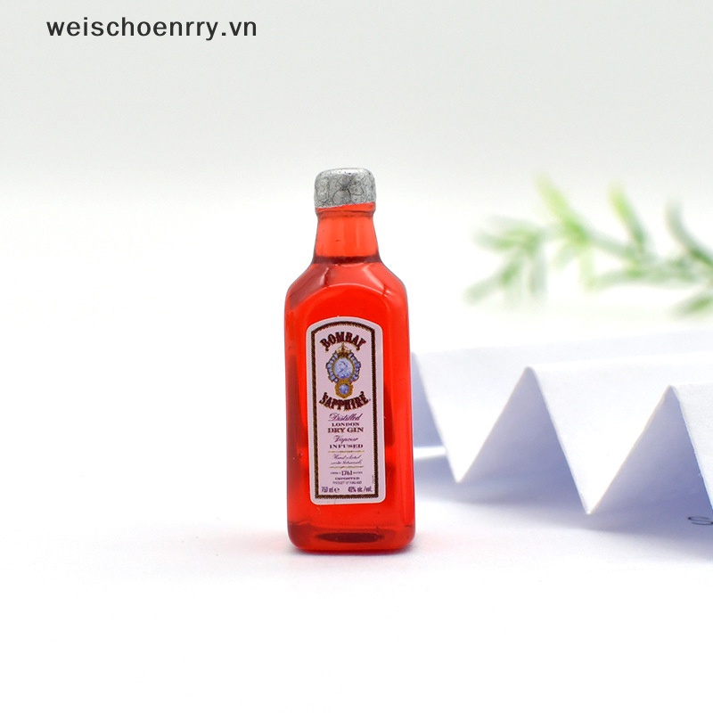 Set 5 Chai Rượu Vang Mini Tỉ Lệ 1 / 12 Dễ Thương Cho Nhà Búp Bê