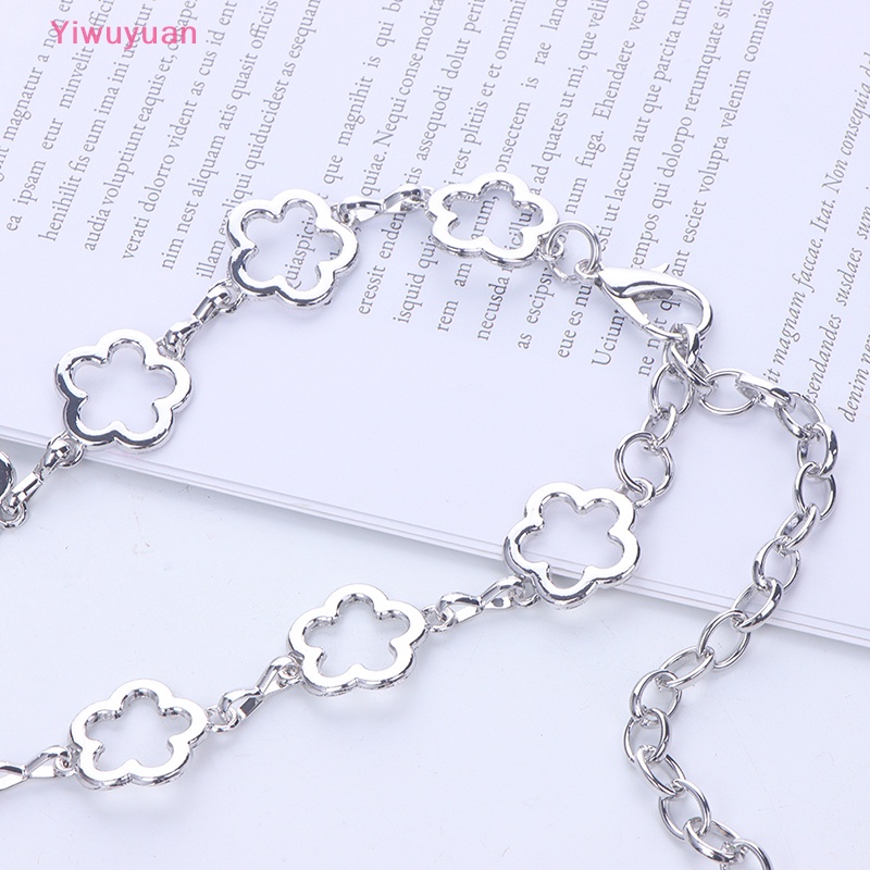 Thắt Lưng Dây Xích Bằng Kim Loại Hình Hoa Thời Trang Cho Nữ