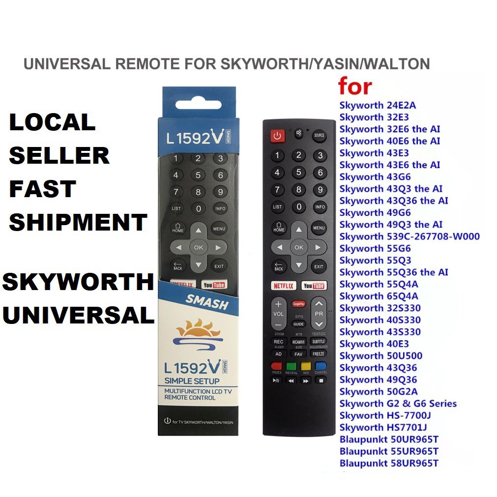 Điều Khiển Từ Xa Cho TV Thông Minh Android Skyworth Coocaa Blaupunkt Walton Yasin