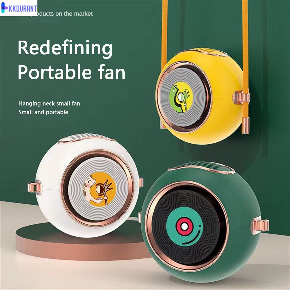 Quạt Đeo Cổ Tiện Lợi Hoạt Hình Quạt Mini Giao Diện Sạc Usb Cho Ký Túc Xá Sinh Viên Quạt Thể Thao Ngoài Trời Cầm Tay KKDURANT