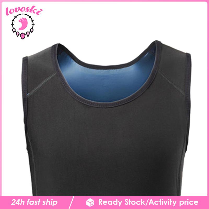 [Lovoski] Áo Ba Lỗ Thể Thao Thấm Hút Mồ Hôi Giảm Cân Đốt Cháy Mỡ Thừa Cho Nam