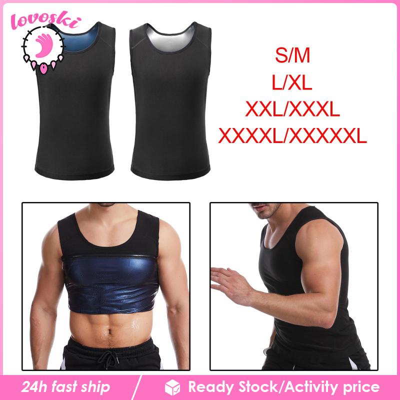 [Lovoski] Áo Ba Lỗ Thể Thao Thấm Hút Mồ Hôi Giảm Cân Đốt Cháy Mỡ Thừa Cho Nam