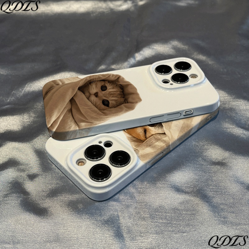 Ốp Điện Thoại Họa Tiết Mèo Con Hoạt Hình Sáng Tạo Vui Nhộn Cho Iphone 8p 14Pro 1311 7 max Cbf