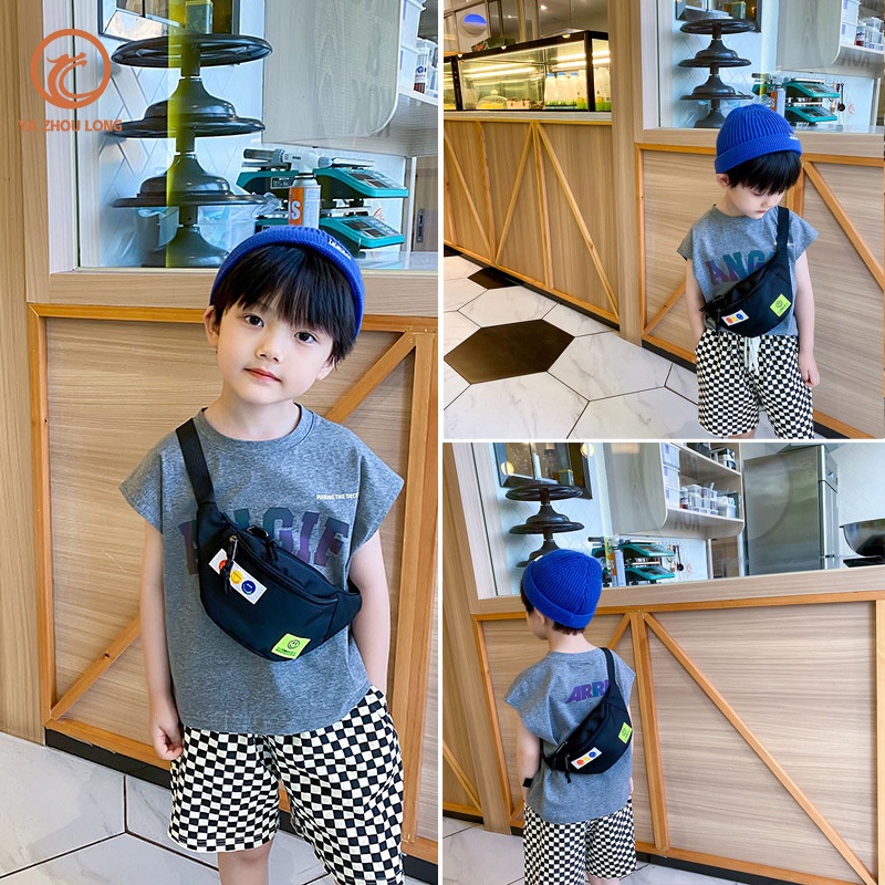Túi đeo chéo ngực DEERE JACK hình mặt cười dễ thương phong cách Hàn Quốc cho bé trai