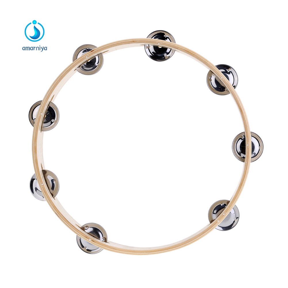 Trống Lục Lạc Tambourine Bằng Gỗ Cho Bé