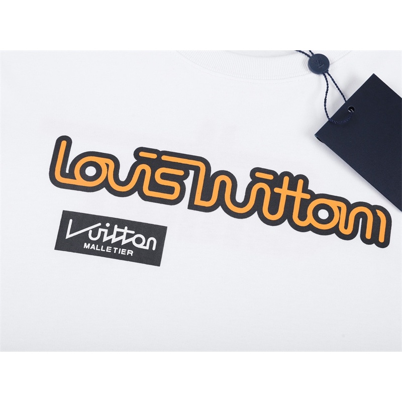 Áo Thun Tay Ngắn Cổ Tròn In Logo Cảnh Báo Màu Vàng Cam Thời Trang Đường Phố L1V88