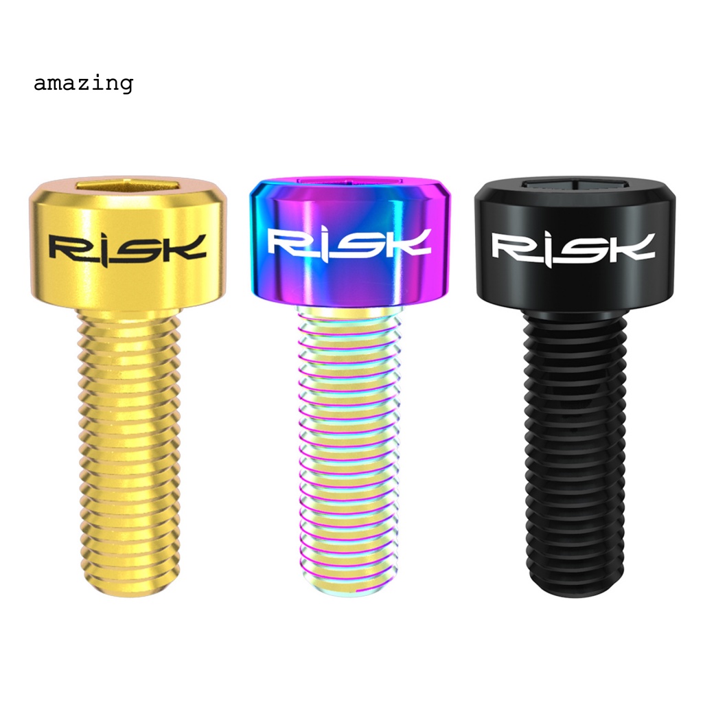 Bộ 2 Ốc Vít Bằng Hợp Kim Titan Trọng Lượng Nhẹ Cho Cần Gạt Số Xe Đạp