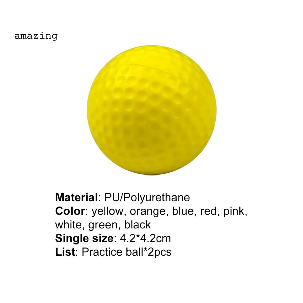 Bộ 2 Quả Bóng Golf Mềm Mại Thân Thiện Với Môi Trường Chống Va Chạm