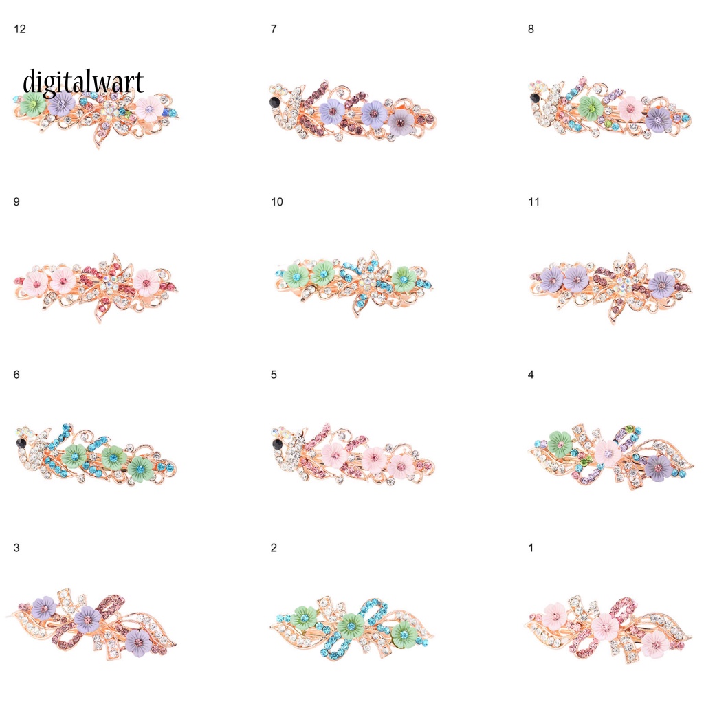 Kỹ Thuật Số| Kẹp Tóc Hình Nơ / Chim Công Đính Đá Lấp Lánh Thời Trang Cho Nữ