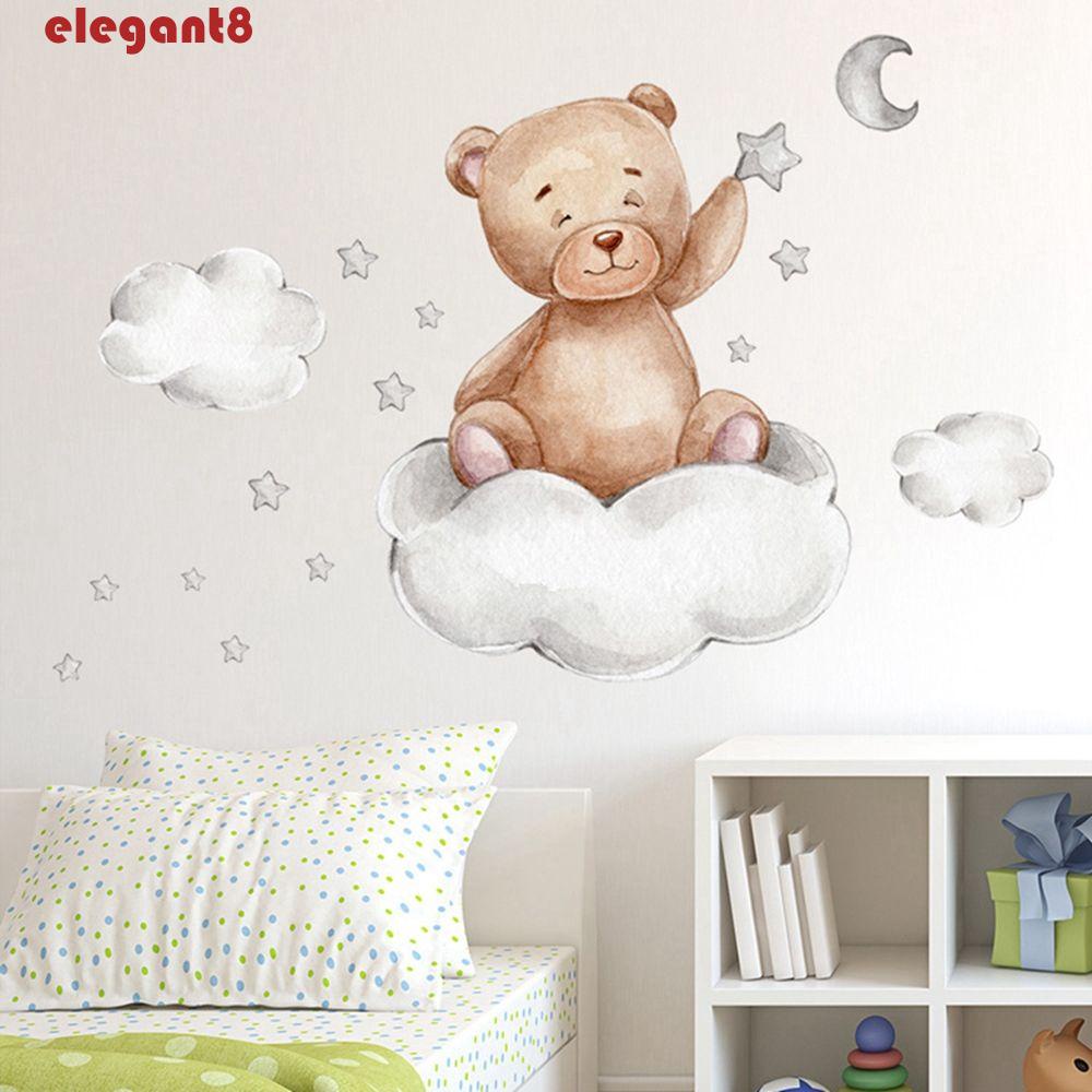 Sticker Dán Tường Tự Dính Họa Tiết Hoạt Hình Dễ Thương Bắt Mắt