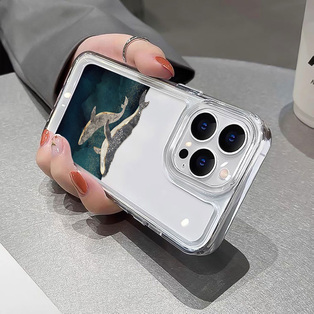 Ốp Điện Thoại Hình Cá Voi Cho iphone 14 pro max 11 12 13 x xr xs 7 8 plus se 2022