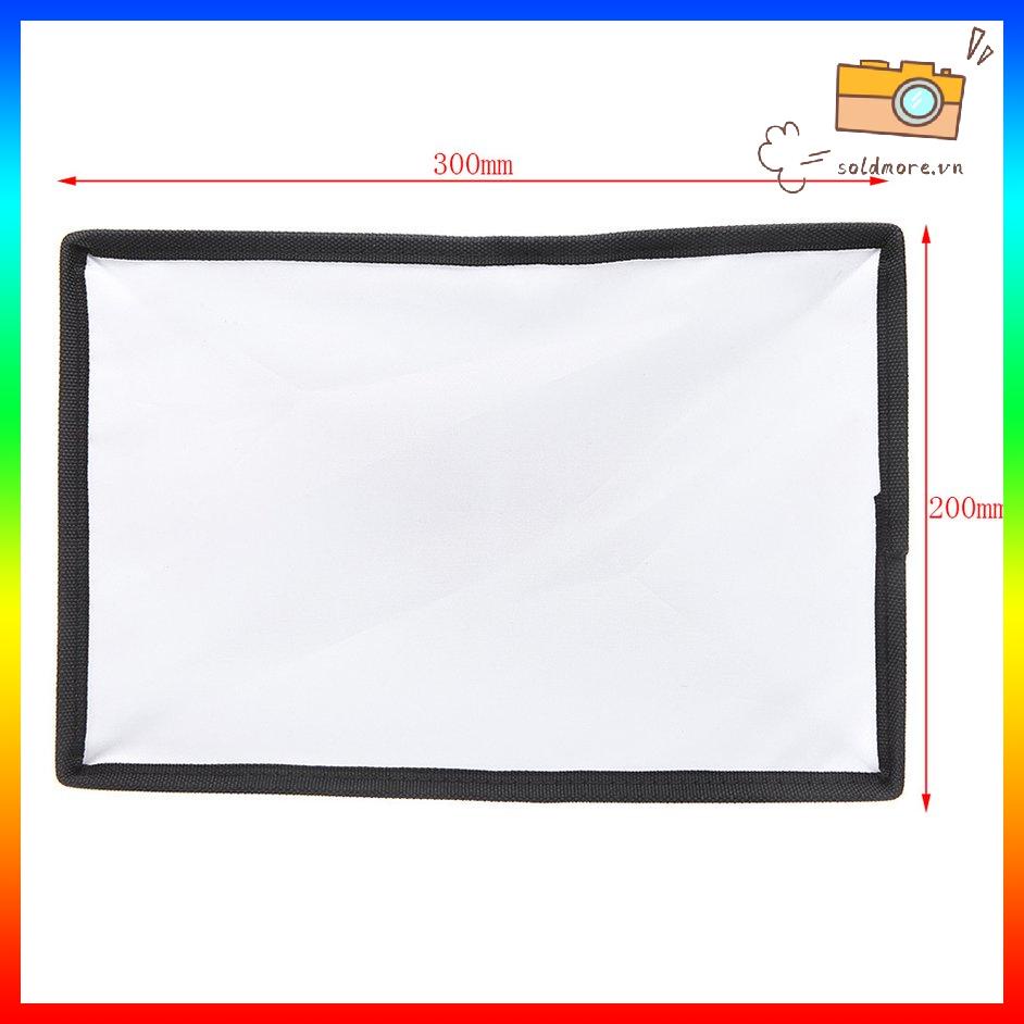 Hộp mềm khuếch tán 20 x 30cm Hộp mềm khuếch tán ánh sáng đèn flash có thể gập lại đa năng
