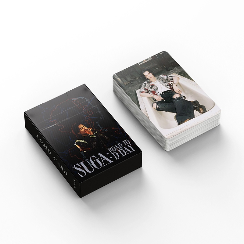 BTS SUGA LOMO Card Hộp 55 Ảnh LOMO Card Nhóm Nhạc BTS Thẻ