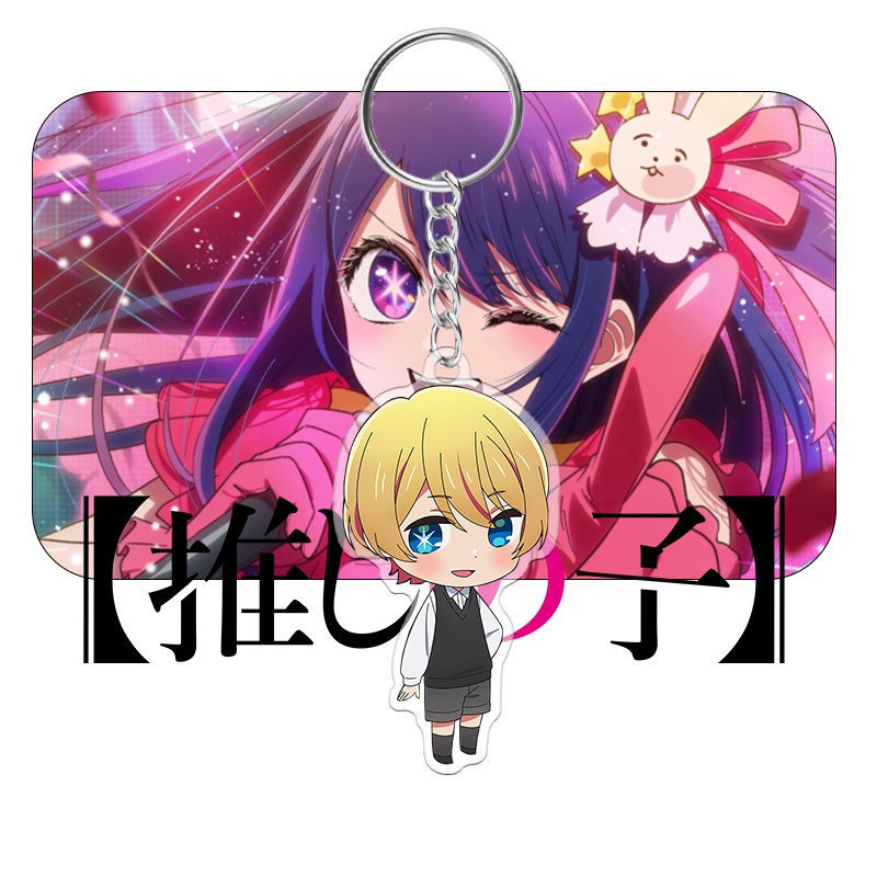 Móc khóa Oshi no Ko chibi, keychain anime Đứa Con Của Thần Tượng nhân vật Ai Hoshino, Aquamarine, Ruby, Kana, Akane