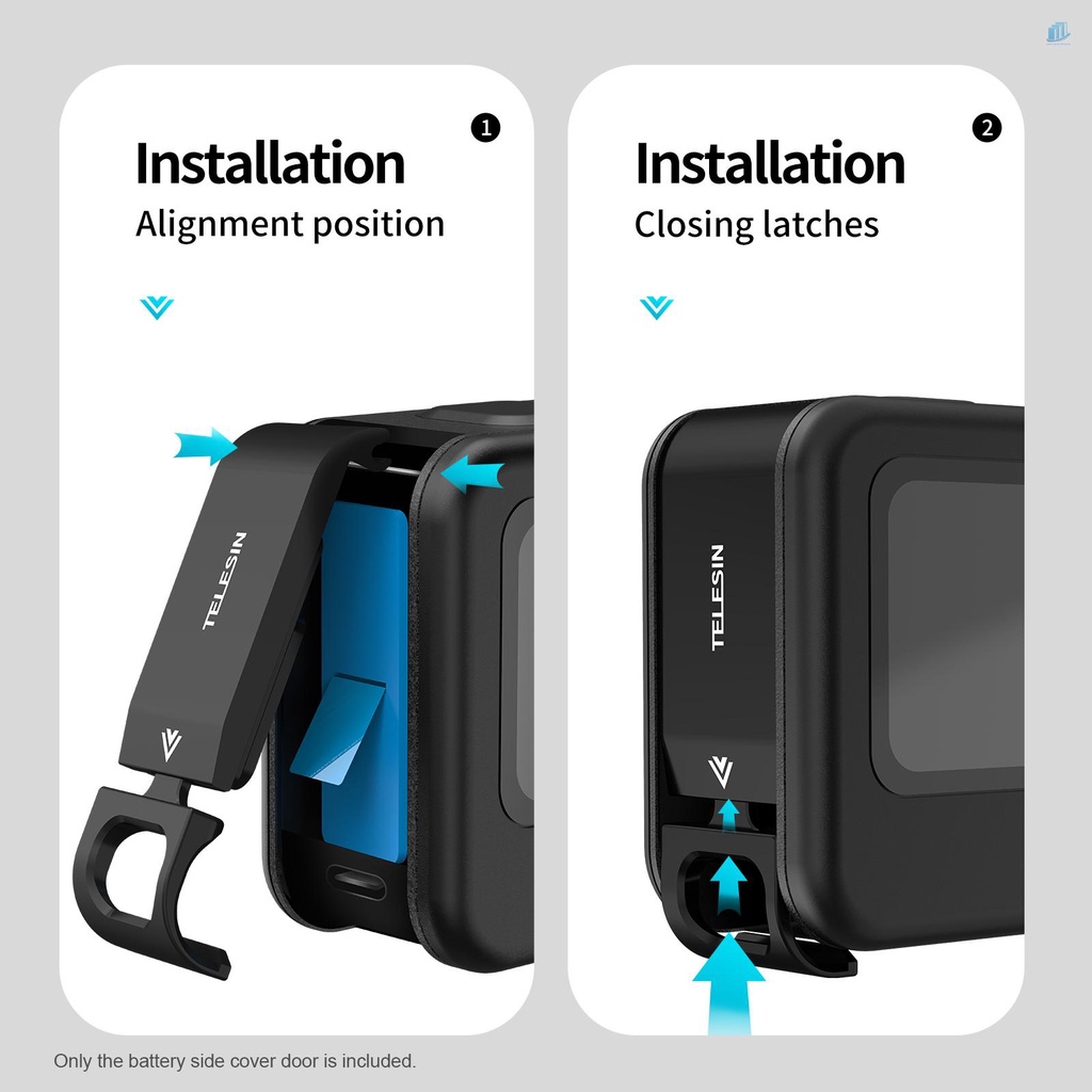 TELESIN Vỏ Hợp Kim Nhôm Bảo Vệ Pin Sạc Dự Phòng Thông Minhwatchinone Tel Resin GP-C-902 Có Cổng Sạc Thay Thế Cho 9