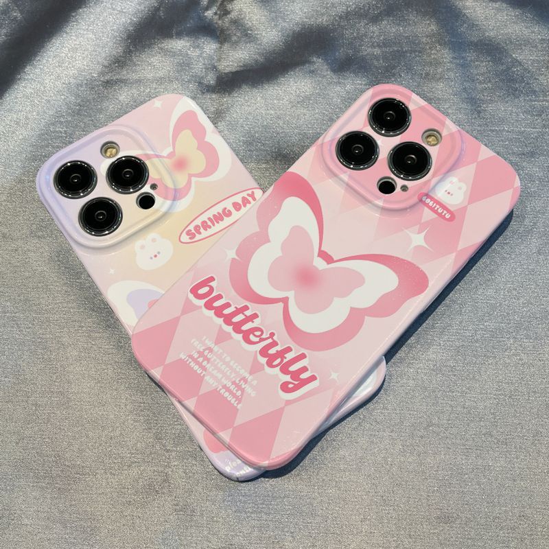 Ốp Điện Thoại Họa Tiết Bươm Bướm Màu Gradient Thời Trang Cho Iphone Promax1114 xr 8 137iPhone12xs plus FL2Q