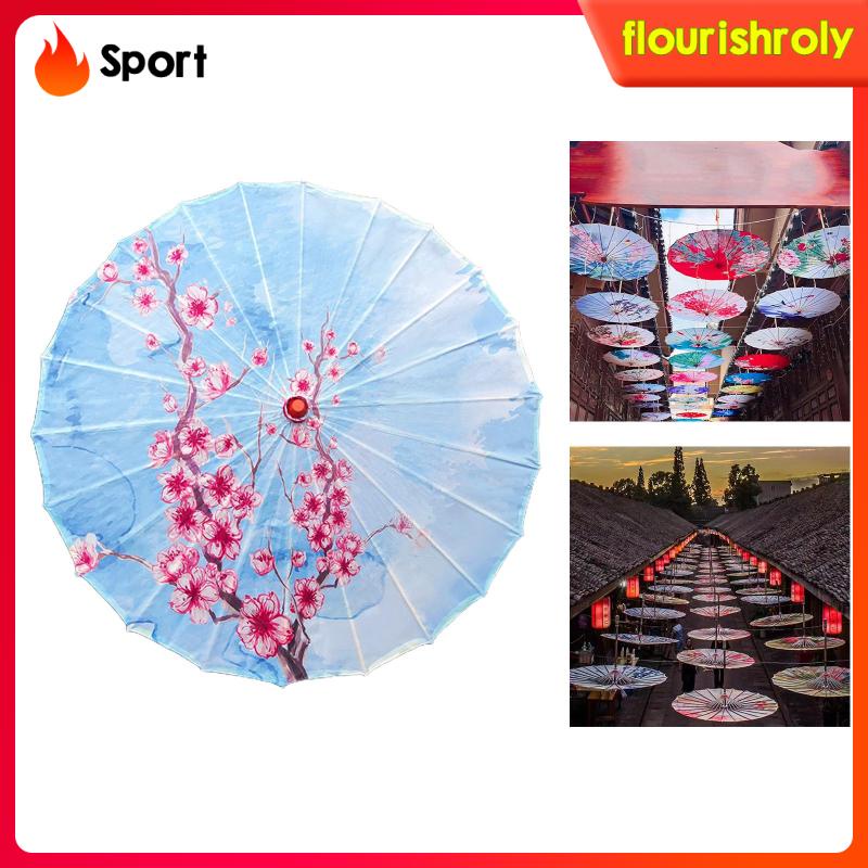 Dù Vải Lụa Thủ Công Chống Mưa Phong Cách Trung Hoa Cho Nữ