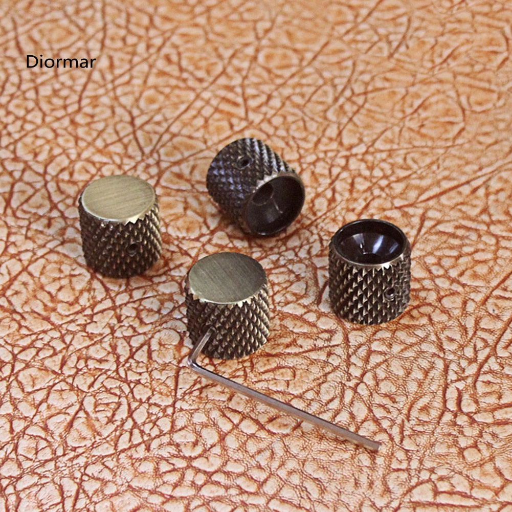Set 4 Vỏ Bọc Núm Điều Khiển Kim Loại GD139D Cho Đàn Guitar Điện