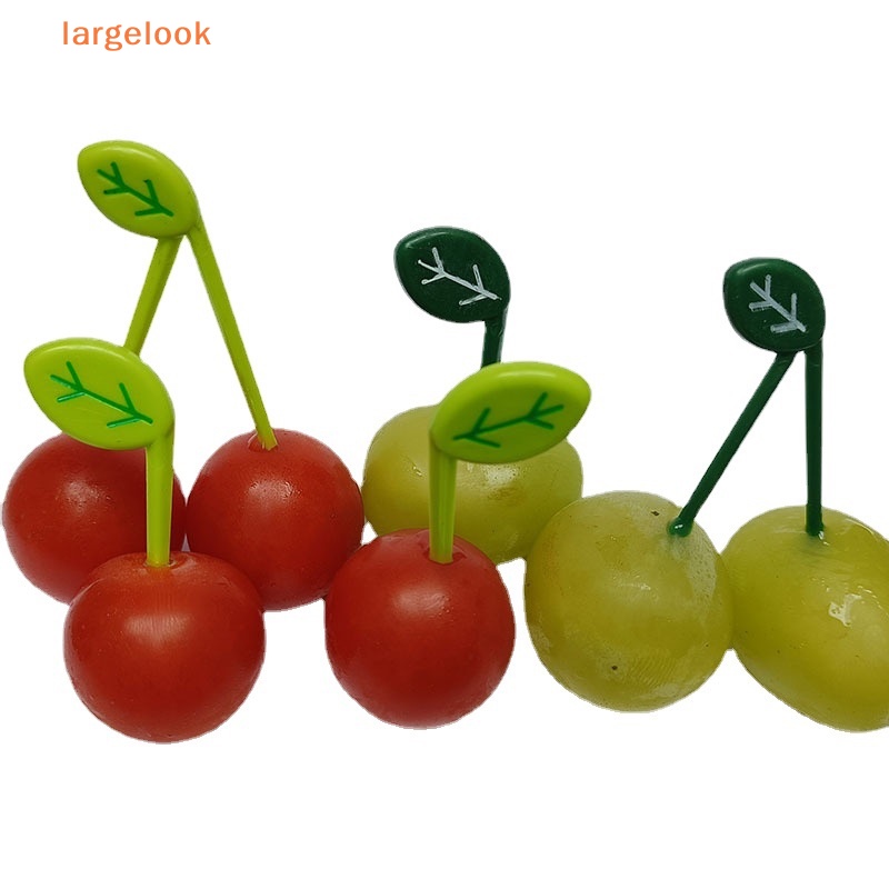 1 Bộ Nĩa Ăn Trái Cây Hình Chiếc Lá Bằng Nhựa Cấp Thực Phẩm Dễ Thương Cho Bé