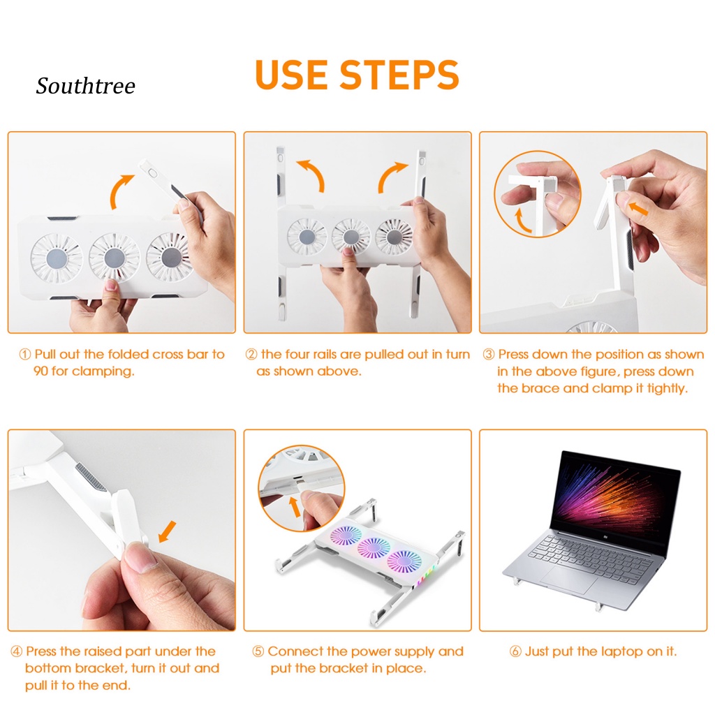 Giá Đỡ Laptop / Máy Tính Bảng RGB X1 Tản Nhiệt Chống Trượt Có Thể Gập Lại Đa Năng