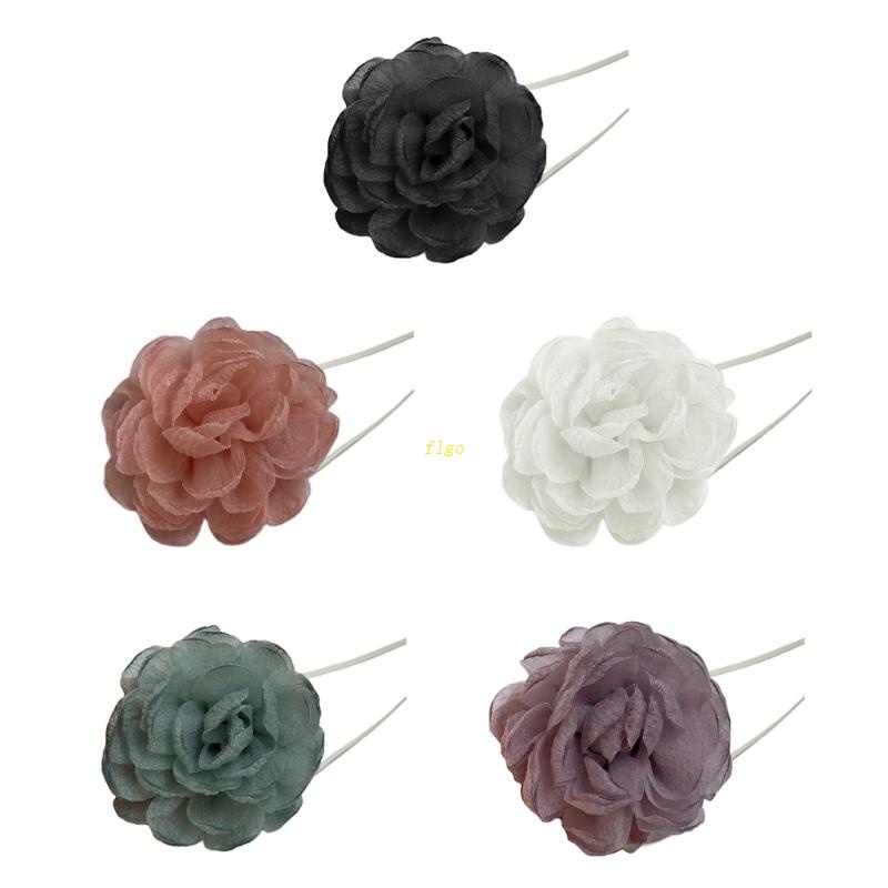 Vòng Cổ Choker Ren Hoa Lớn Phong Cách Gothic