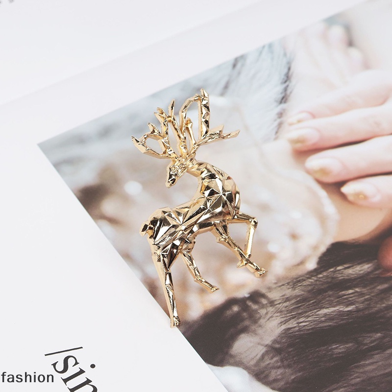 Tinh Tế Dễ Thương Vàng Giáng Sinh Hươu Động Vật Trâm Quần Áo Đa Năng Phụ Kiện VN